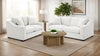 Ashlyn Upholstered Sloped Arms Loveseat White