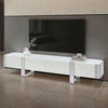 Larvik TV Stand White w/ Silver Frame