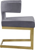 Alexandra Grey Velvet Dining Chair