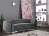 Julian Grey Velvet Sofa