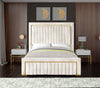 Dolce Cream Velvet King Bed (3 Boxes)