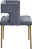 Caleb Grey Velvet Dining Chair