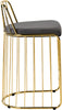 Gio Grey Velvet Stool