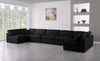 Plush Black Velvet Standard Cloud Modular Sectional
