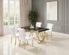 Horley 60" Dining Table, Gold Frame