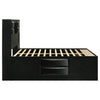 Briana Bookcase Platform Storage Bed