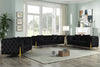 Kingdom Black Velvet Sofa
