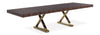 Excel Brown Zebra Wood Veneer Lacquer Extendable Dining Table (3 Boxes)