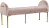 Owen Pink Velvet Bench