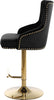 Claude Black Velvet Adjustable Stool