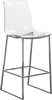 Lumen Chrome Metal/Lucite Polycarbonate Stool