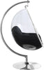 Luna Black Durable Fabric Acrylic Swing Chair