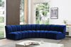 Infinity Navy Velvet 4pc. Modular Sectional