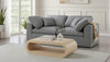 Serene Grey Linen Fabric Deluxe Cloud Modular Sofa