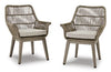 Beach Front Arm Chair with Cushion (Set of 2)