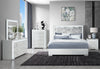Naomi Silver Marble Bed with LED