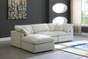 Plush Cream Velvet Standard Cloud Modular Sectional