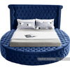 Luxus Navy Velvet Queen Bed (3 Boxes)