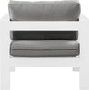 Nizuc Grey Waterproof Fabric Outdoor Patio Aluminum Arm Chair