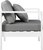 Nizuc Grey Waterproof Fabric Outdoor Patio Aluminum Arm Chair