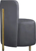 Rotunda Grey Velvet Accent Chair