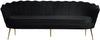 Gardenia Black Velvet Sofa