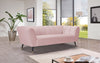 Beaumont Pink Velvet Sofa