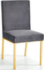 Opal Grey Velvet Dining Chair