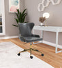 Hendrix Grey Faux Leather Office Chair