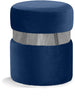 Hailey Navy Velvet Ottoman/Stool