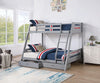 Emilee Twin/Full Bunk Bed White, Grey, Espresso, & Black