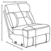 Higgins Upholstered Armless Chair Grey