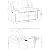 Brickston Triple Power Reclining Sofa Set