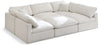 Plush Cream Velvet Standard Cloud Modular Sectional