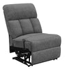 Bahrain Upholstered Armless Recliner Charcoal