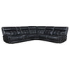 Hewitt Leather Upholstered Power Reclining Sectional Black