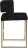 Caleb Black Velvet Counter Stool