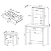 Harvey Makeup Vanity Table with Mirror and Stool