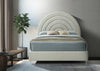 Rainbow Cream Velvet King Bed