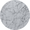 Omni White Faux Marble End Table
