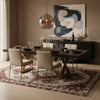Excel Brown Zebra Wood Veneer Lacquer Extendable Dining Table (3 Boxes)