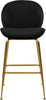 Paris Black Velvet Stool