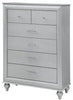 Galaxy Home Amber 6 Drawer Chest in Silver GHF-808857835819