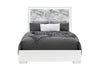 Naomi Silver Marble Bed with LED