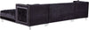 Moda Black Velvet 3pc. Sectional