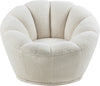 Dream White Faux Sheepskin Fur Accent Chair