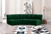 Infinity Green Velvet 3pc. Modular Sectional