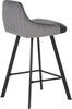 Viviene Grey Velvet Stool