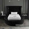 Luxus Black Velvet Twin Bed (3 Boxes)