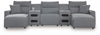 Modmax II Reclining Sectional with Double Chaise and Audio Consoles
